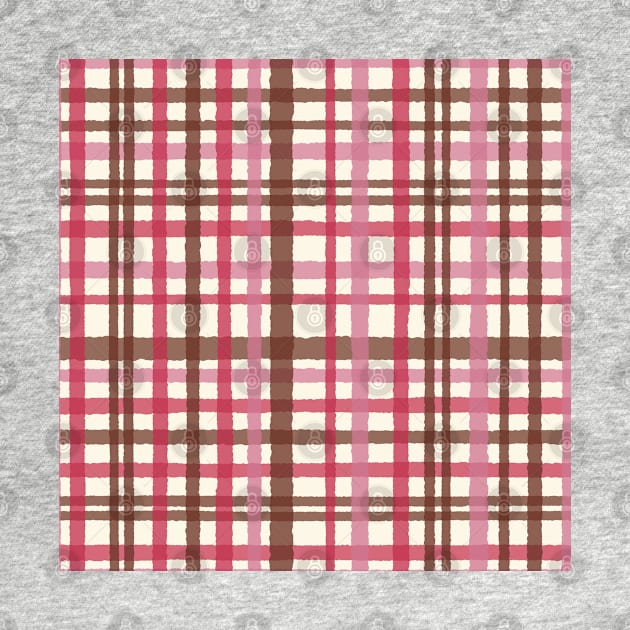 Bumpy tartan plaid in spring colous by FrancesPoff